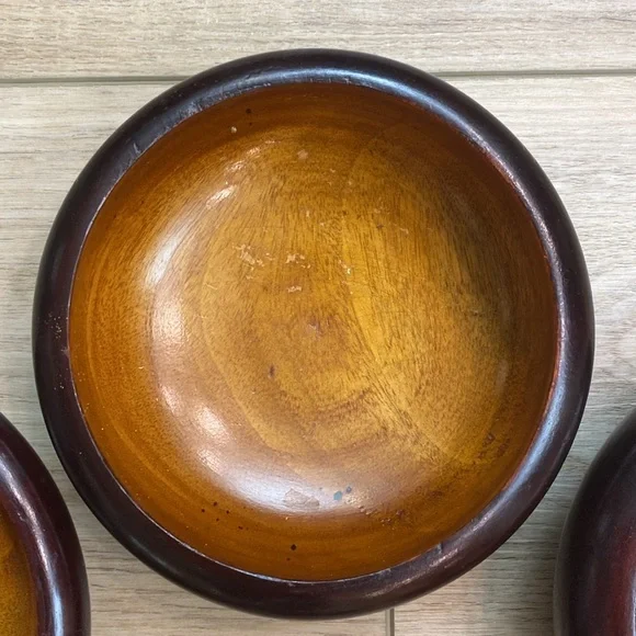 6 Handmade Wooden Salad‎ Bowls - Picture 5 of 11
